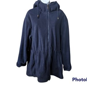 Mackintosh New England Thick Fleece Navy Jacket Size Large